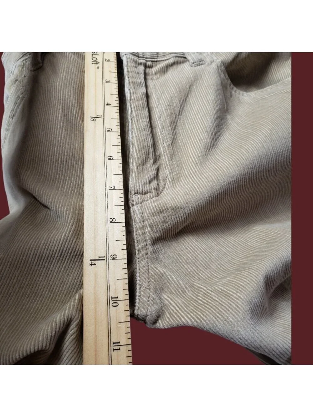 Jeanswest Corduroy Straight-Leg Women Pants With Pockets khaki Size 11 b